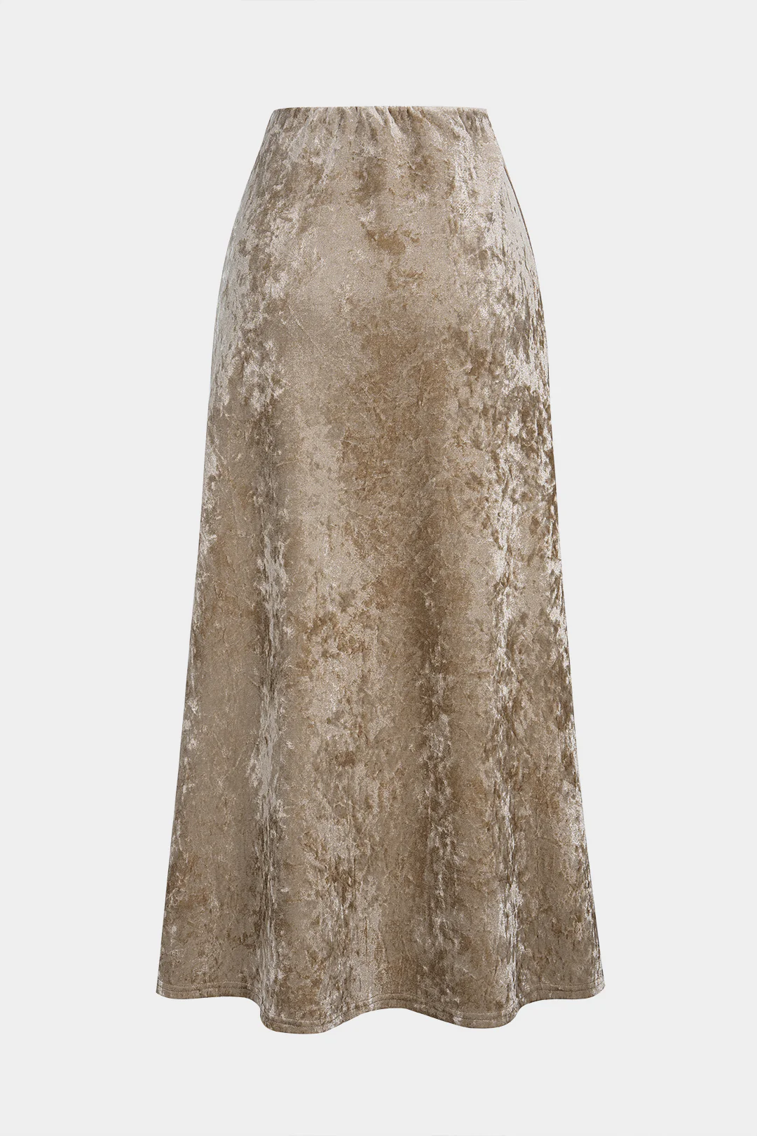 Velvet High Waist A-Line Skirt - Weenar