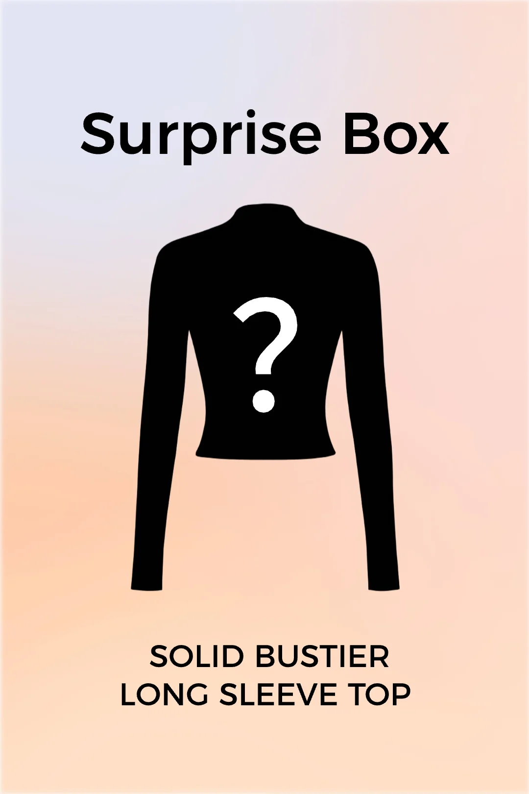 Surprise Box - Solid Bustier Long Sleeve Top - Weenar
