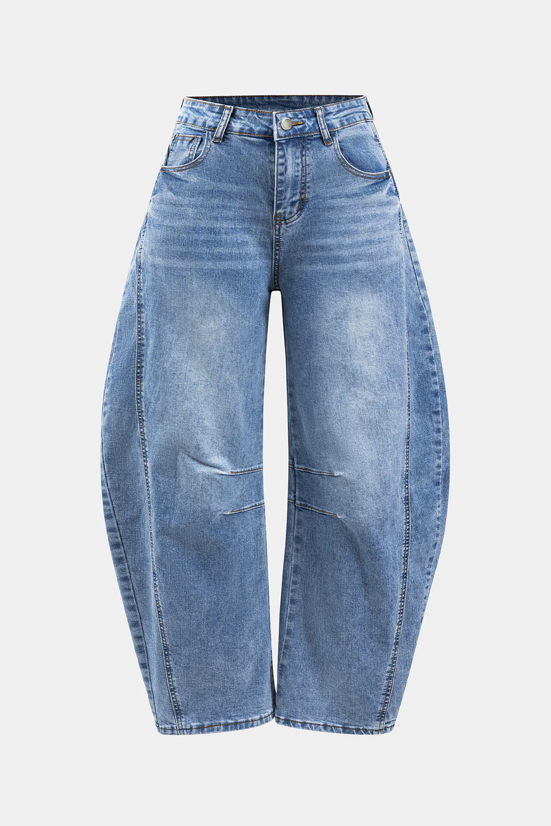 Plus Size Denim High Waist Jeans - Weenar