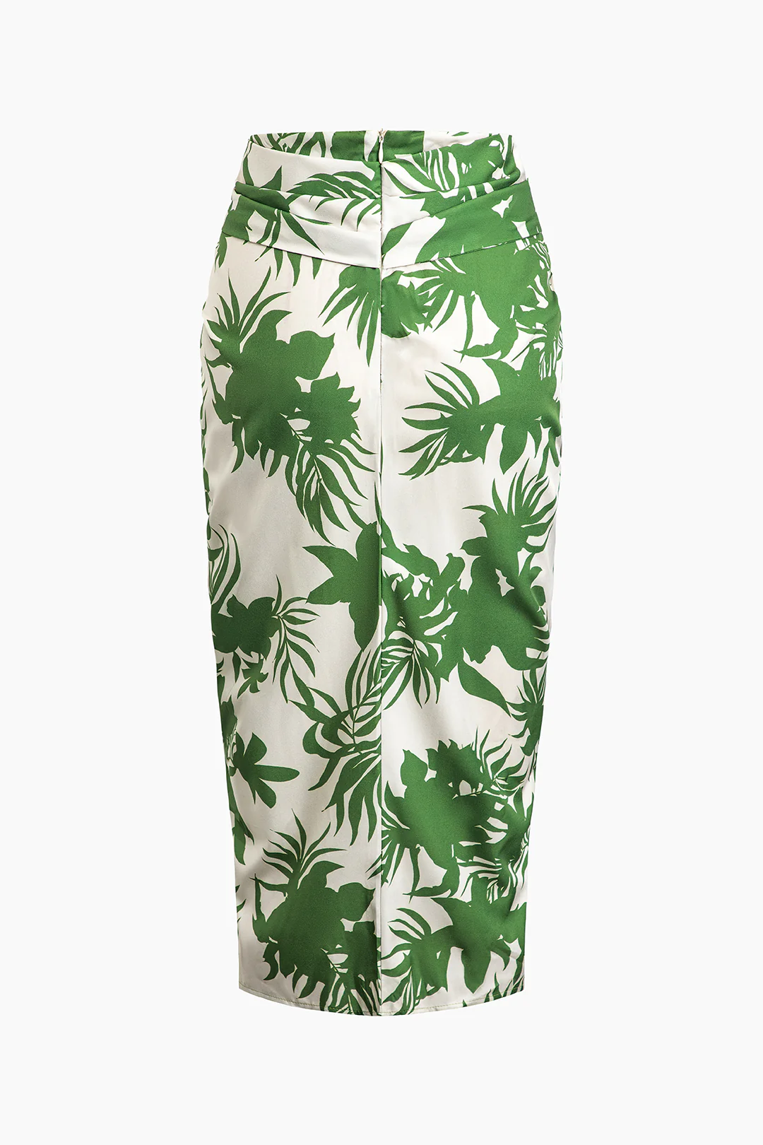 Floral Print Ruched Tie Up Split Skirt - Weenar