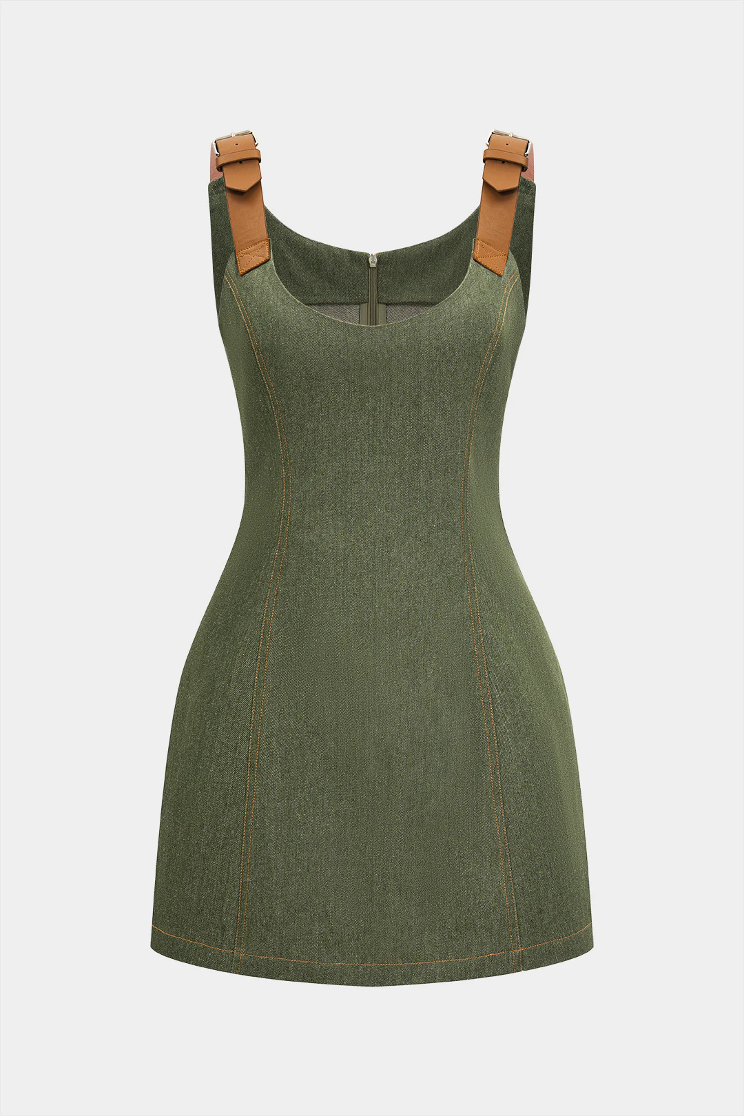 Metallic Decor Sleeveless Dress - Weenar