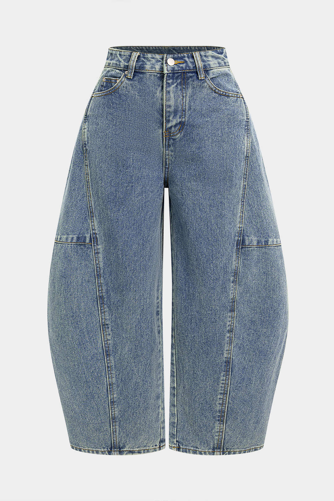 Plus Size Denim Wide Leg Jeans - Weenar