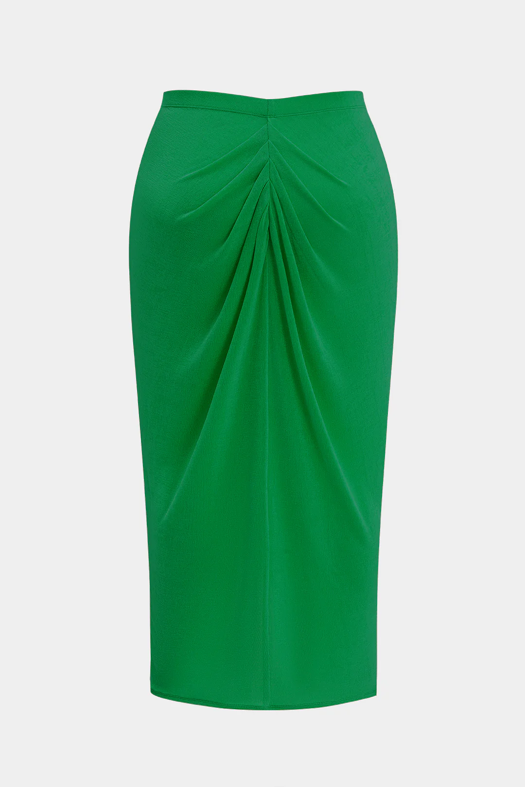 Plus Size Ruched Slit Skirt - Weenar