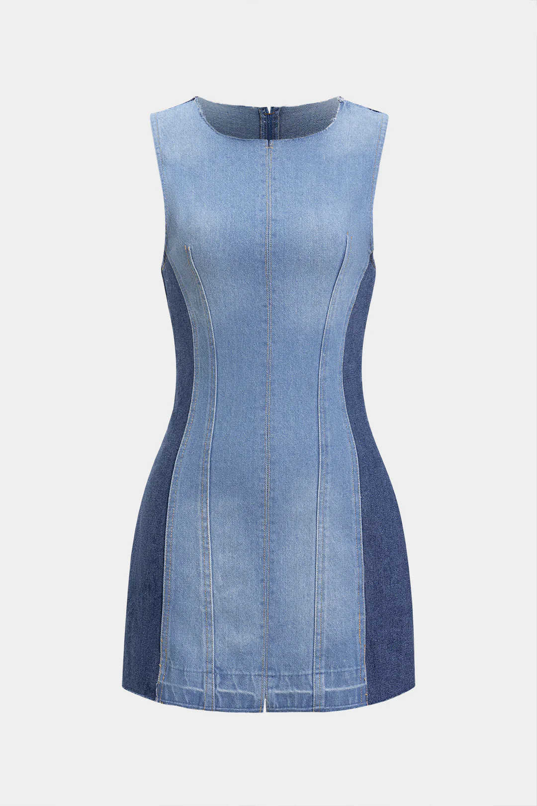 Denim Tank Sleeveless Dress - Weenar