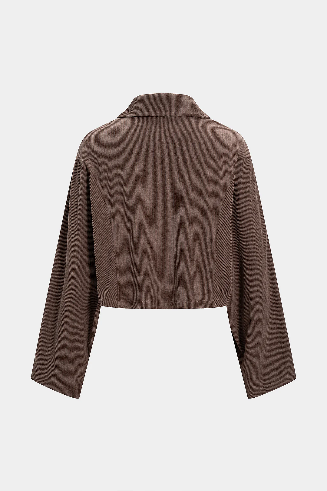 Corduroy Button Lapel Long-Sleeve Shirt - Weenar