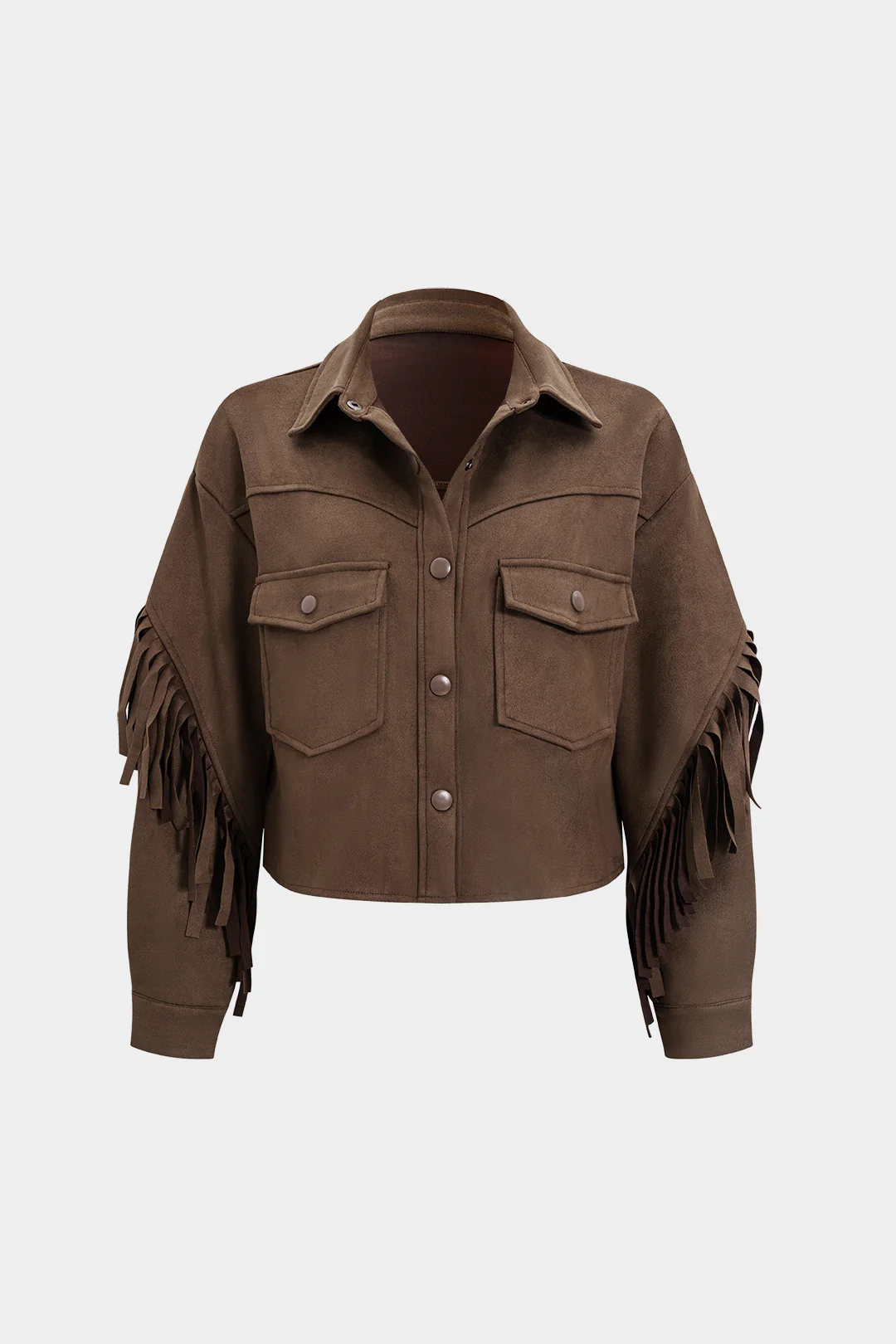 Suede Fringe Pocket Jacket - Weenar
