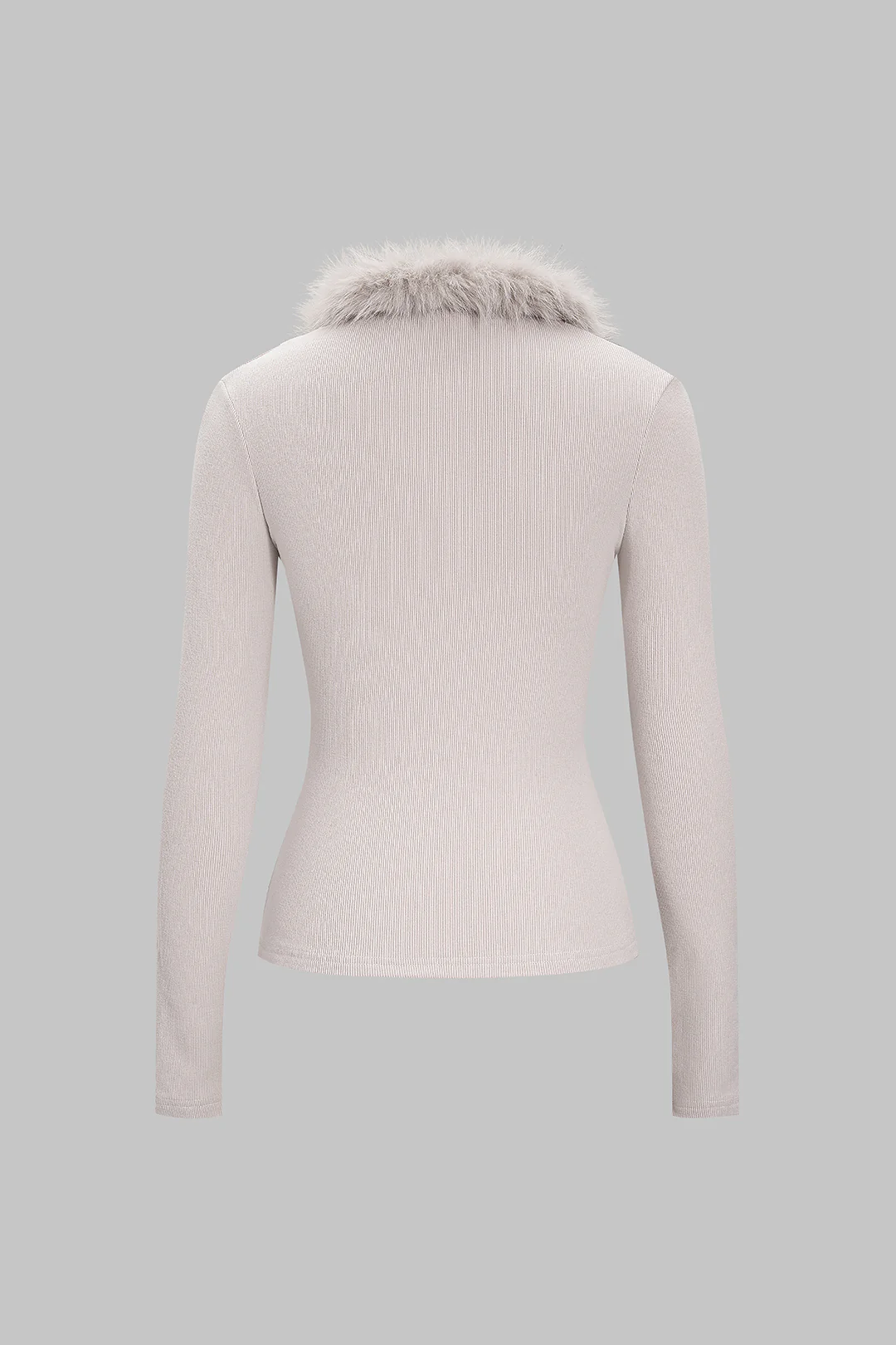 Faux Fur Patchwork Long-Sleeve Top - Weenar