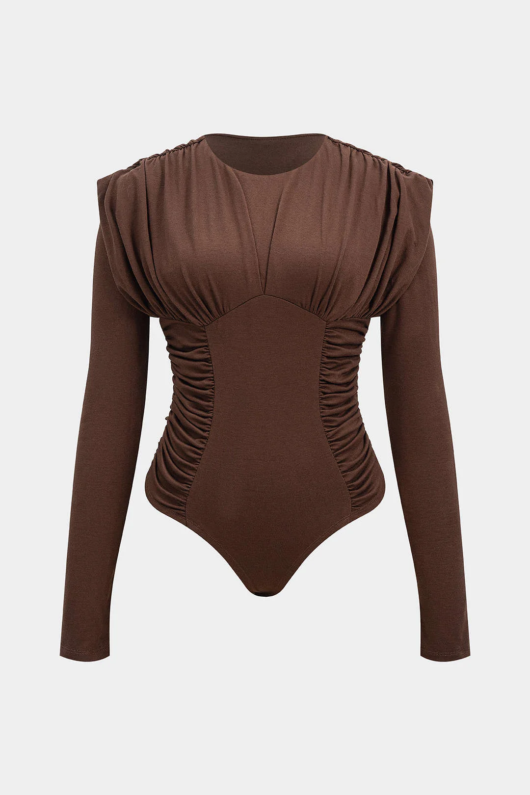 Ruched Long Sleeve Bodysuit - Weenar