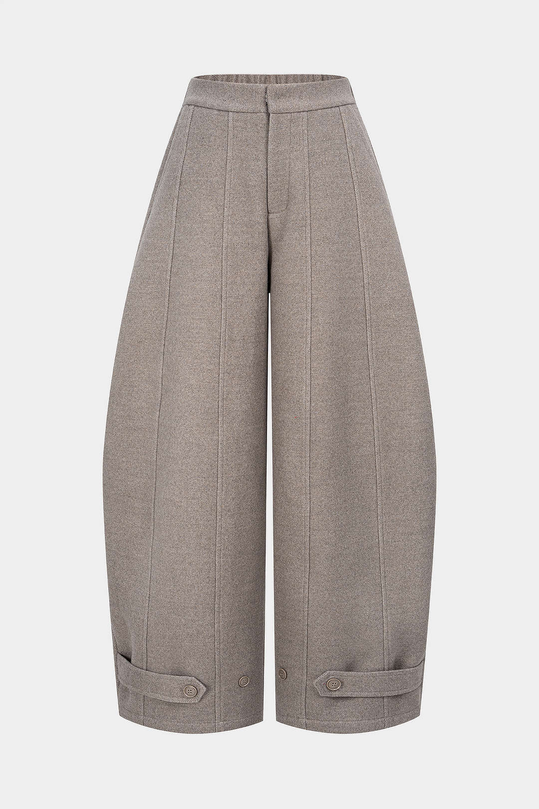 Solid Pocket Wide Leg Pants - Weenar