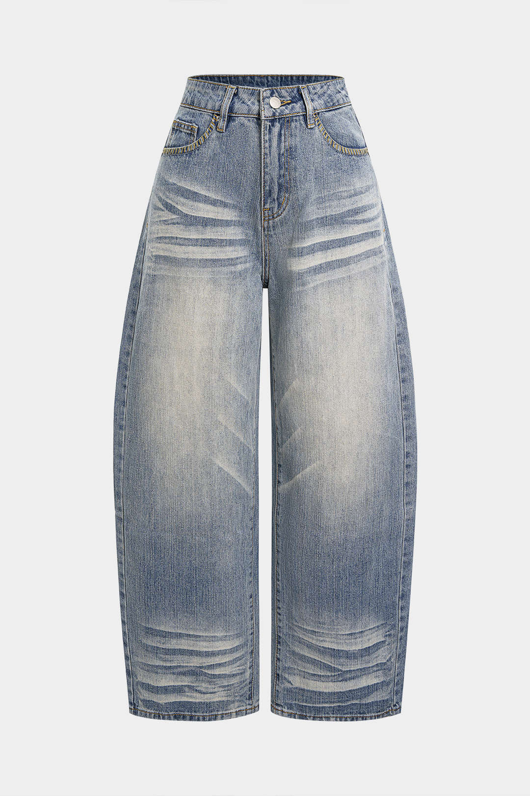 Denim High Waist Wide Leg Jeans - Weenar