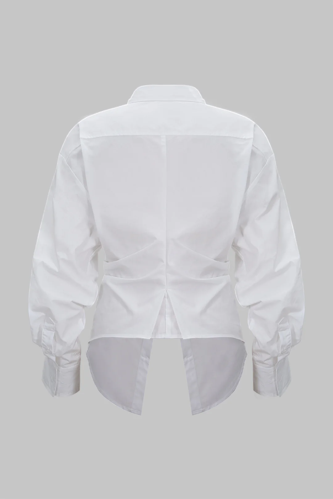 Ruched Button Long-Sleeve Shirt - Weenar