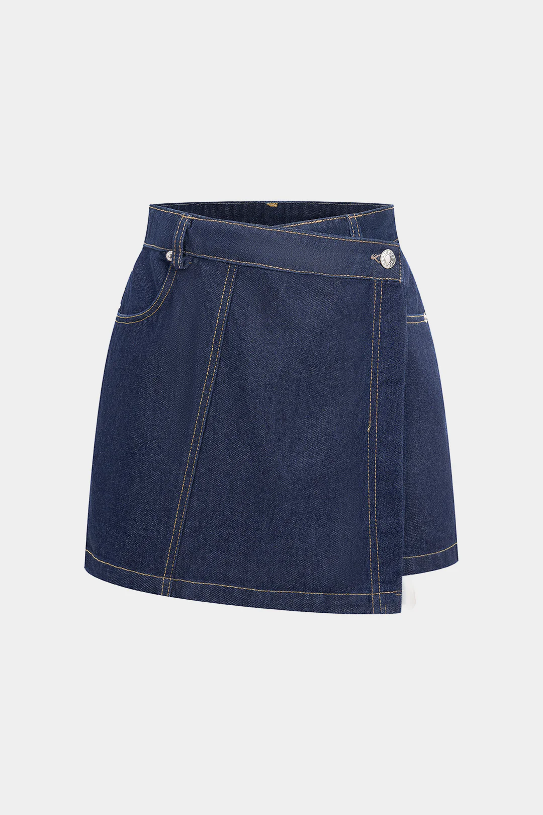 Denim Asymmetrical High Waist Skirt - Weenar