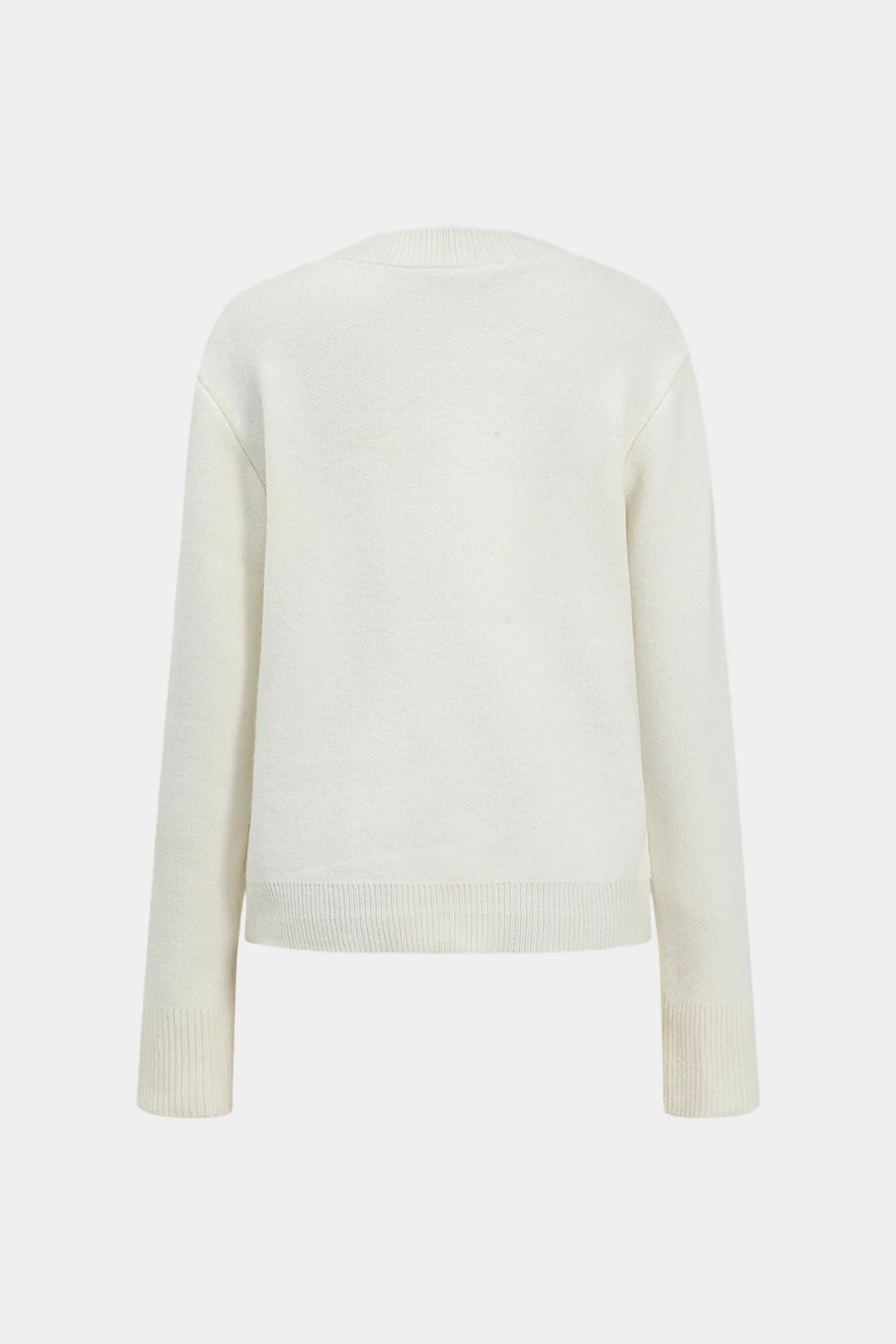 Knit Button Long-Sleeve Top - Weenar