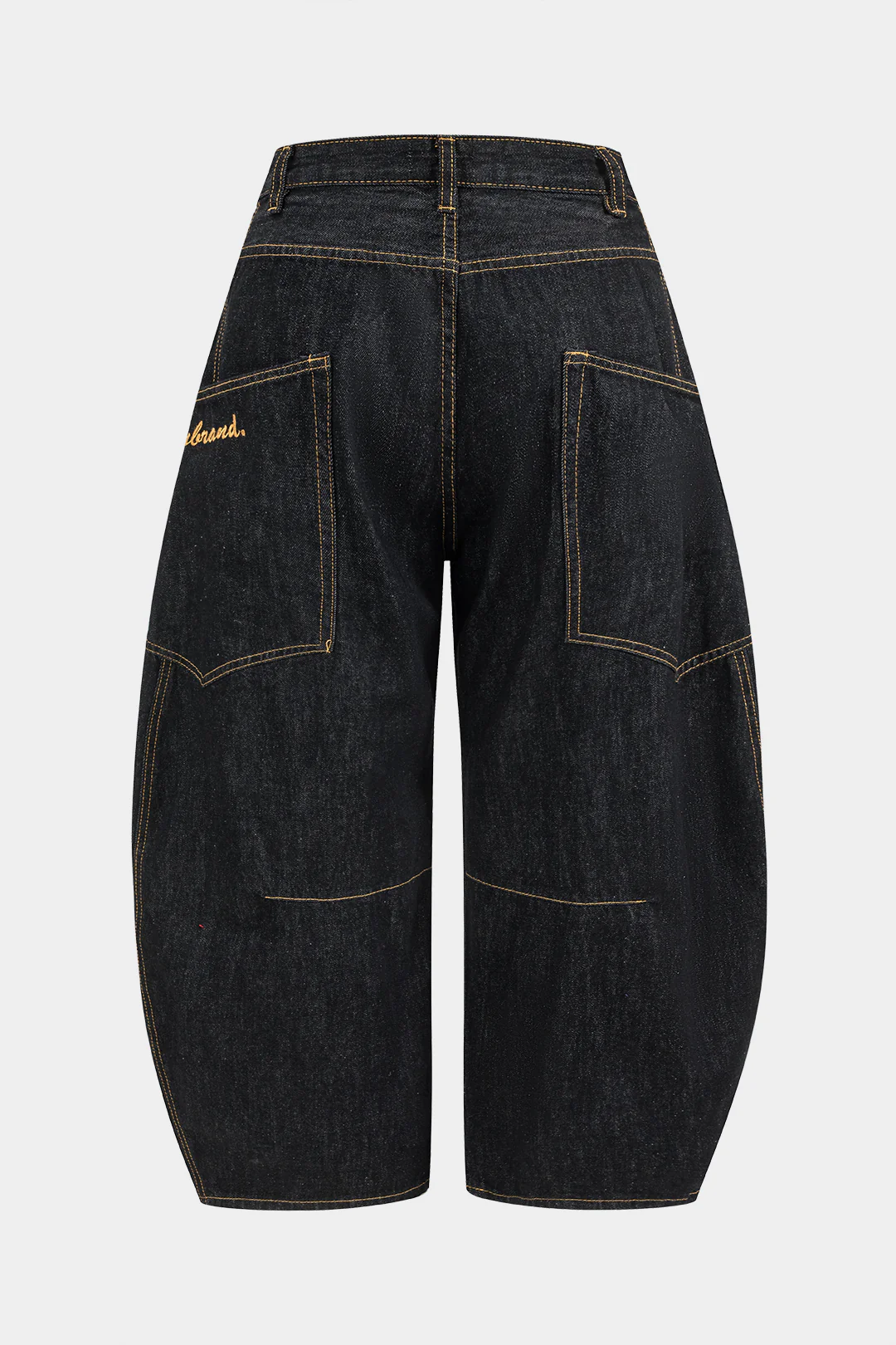 Plus Size Denim Zipper Barrel Jeans - Weenar