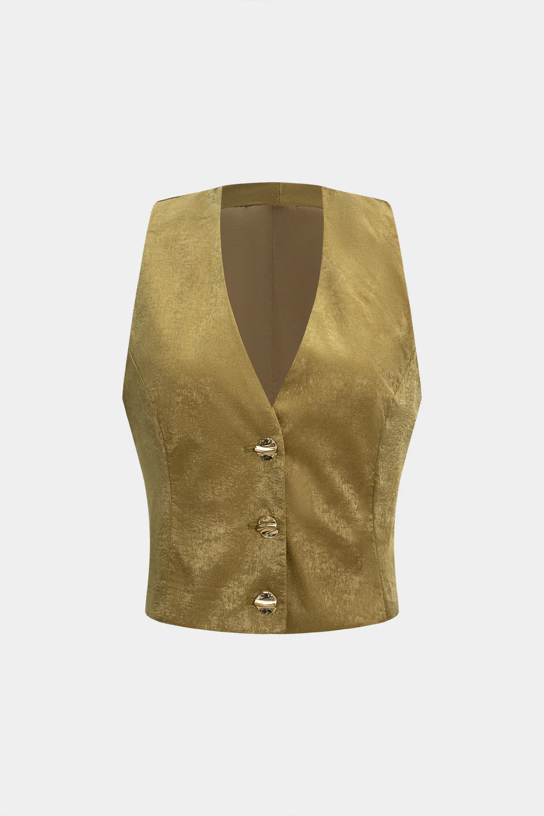 Satin Button Tank Top - Weenar