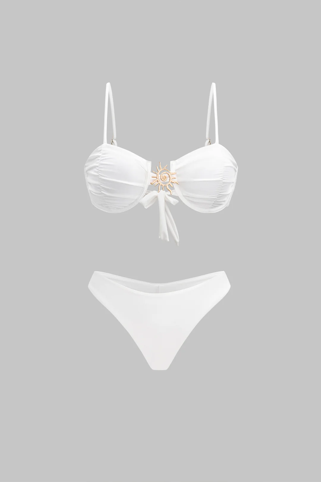 Metallic Tie Back Bikini Set - Weenar
