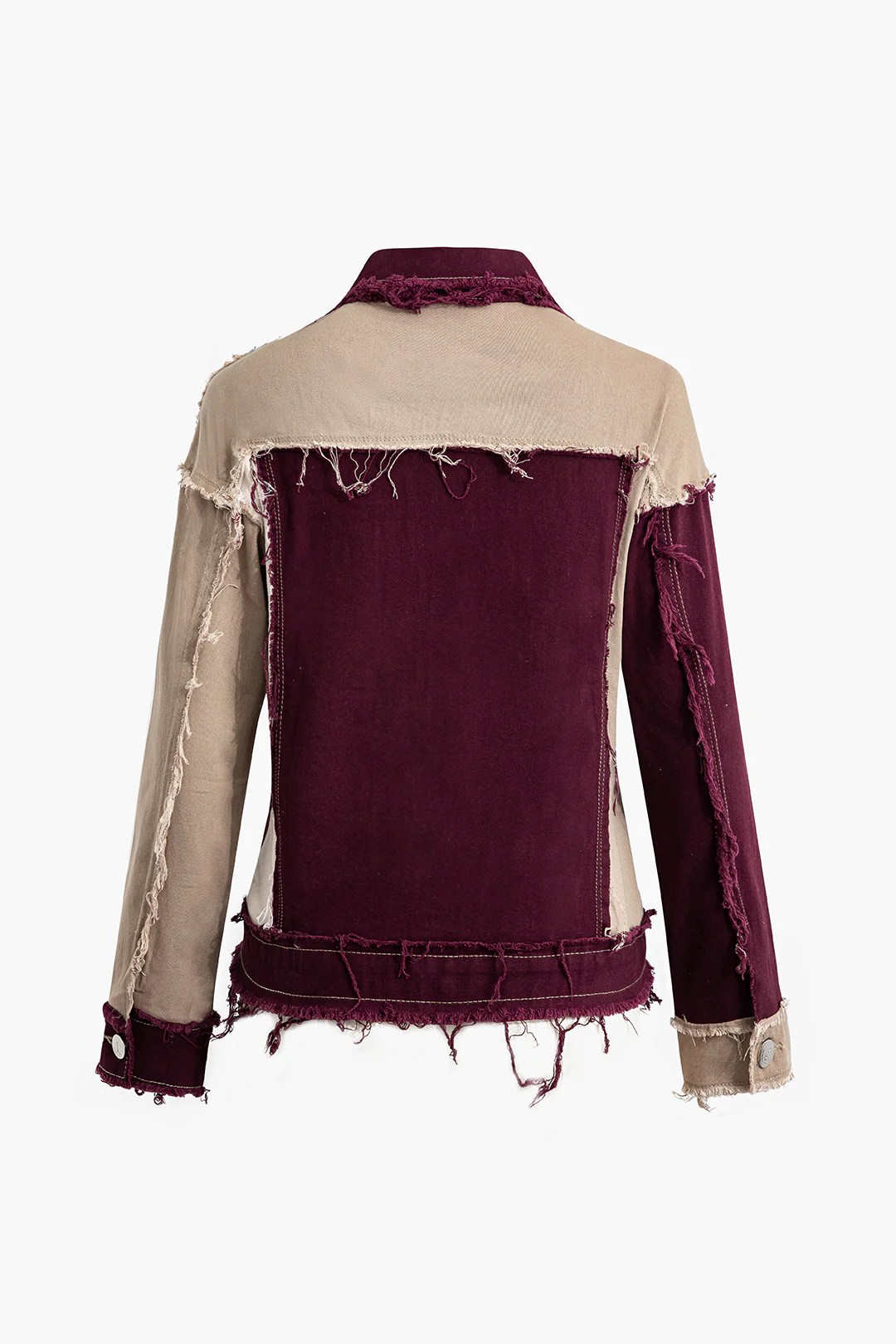 Denim Frayed Ripped Outerwear - Weenar