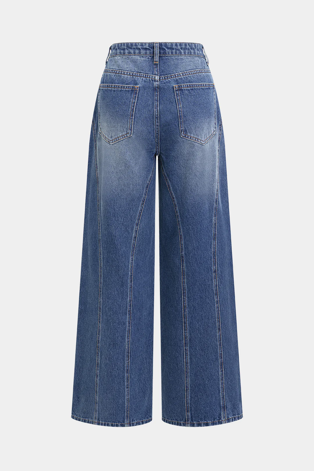 Denim Patchwork High Waist Jeans - Weenar
