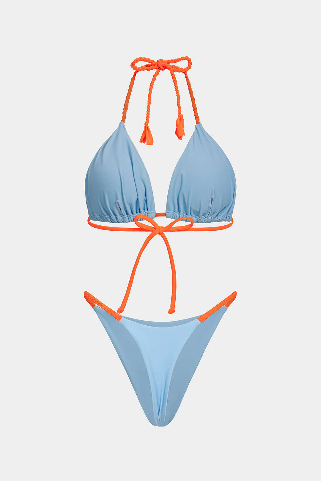 Twist Knot Halter Neck Tie-Up Bikini Set - Weenar