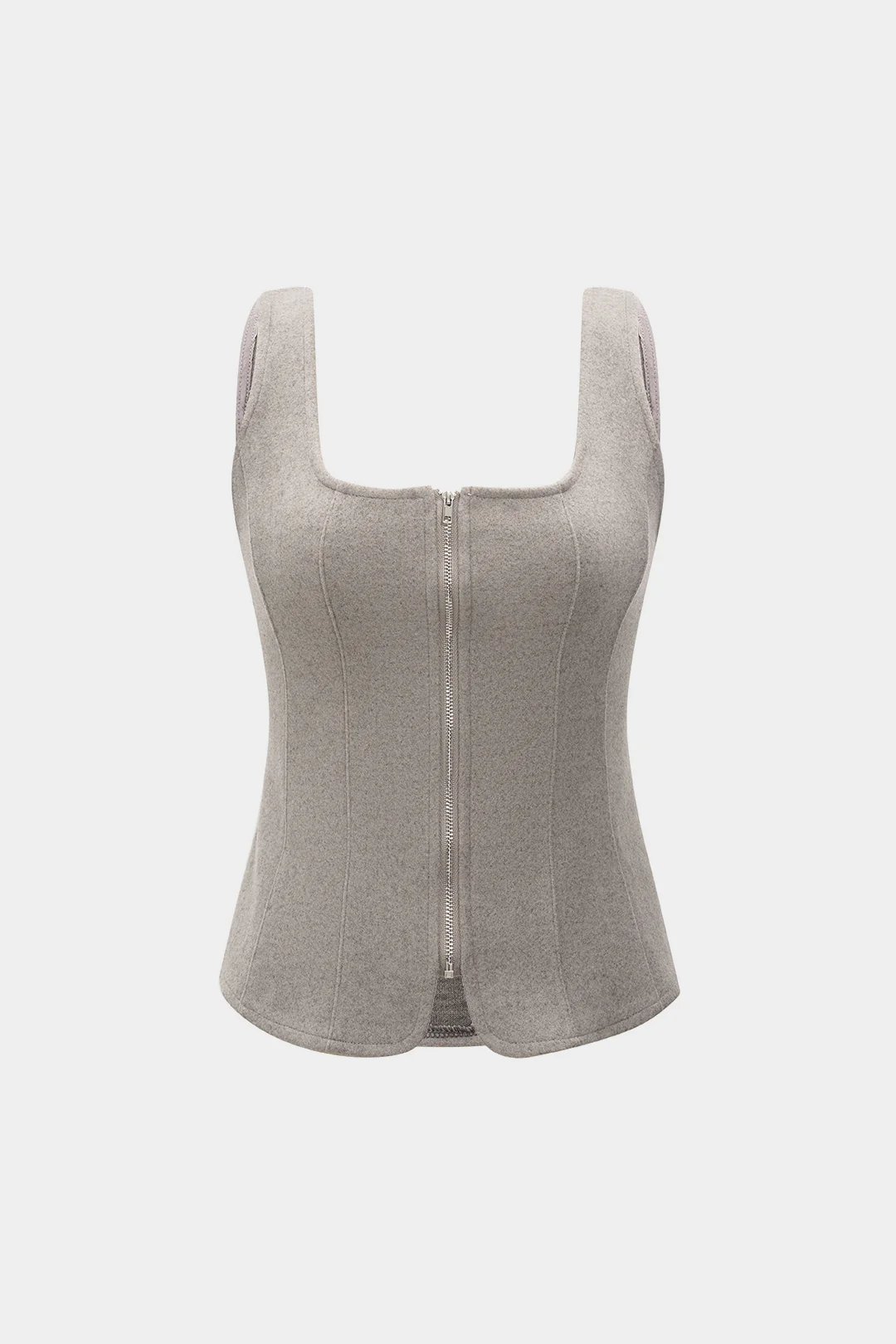 Woolen Zipper Cami Top - Weenar
