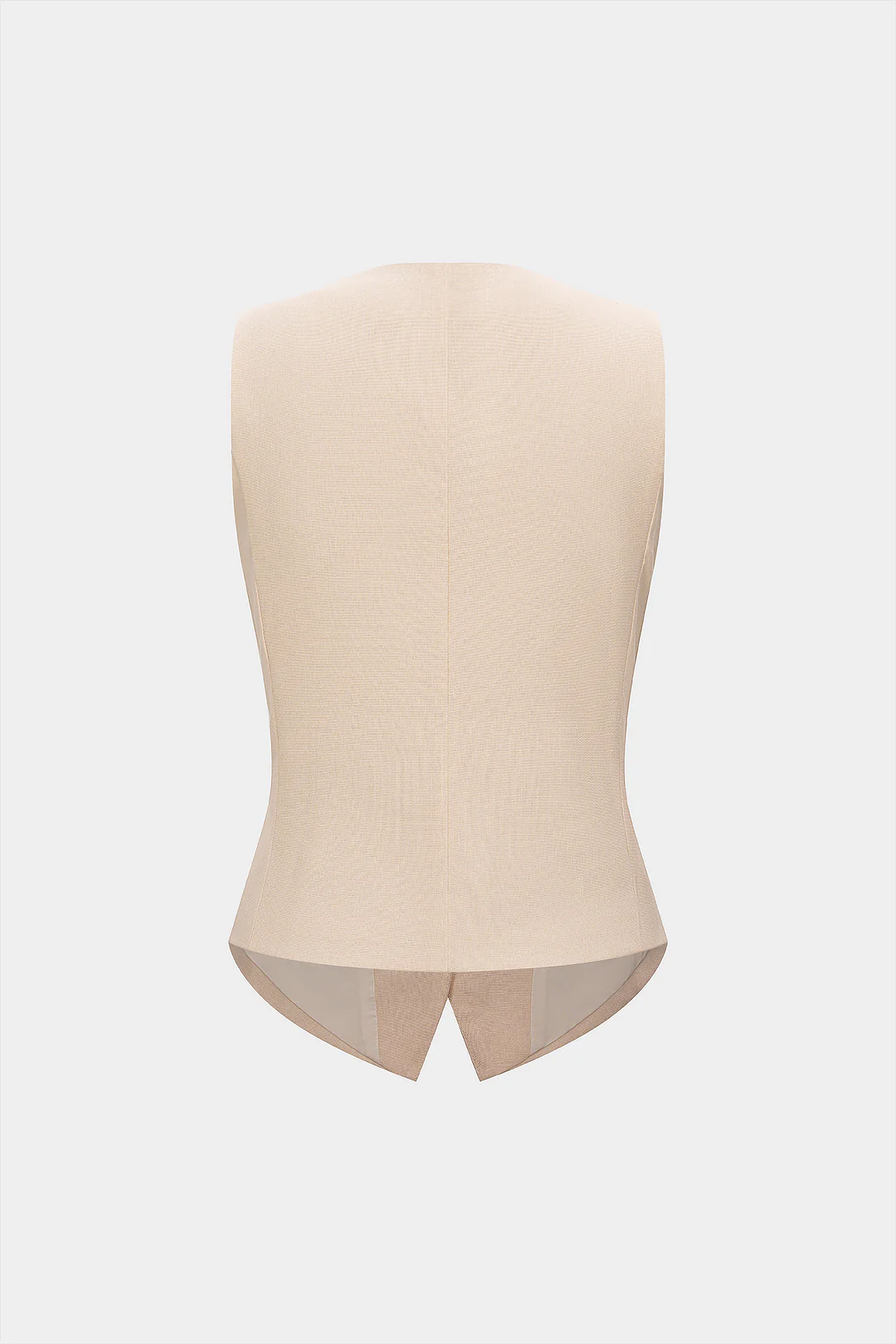 Solid V-Neck Cut Out Embroidery Vest - Weenar