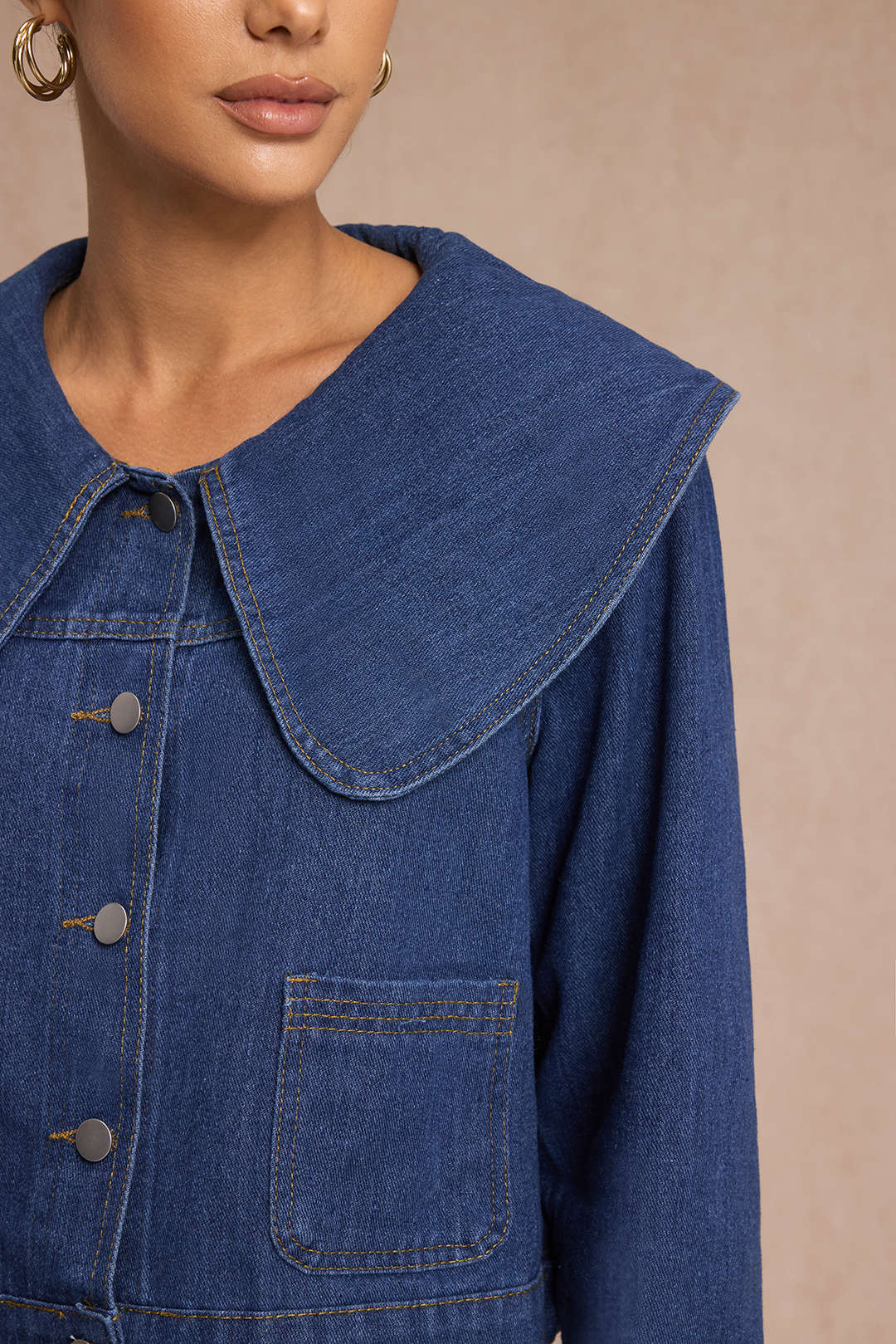 Denim Lapel Outerwear - Weenar