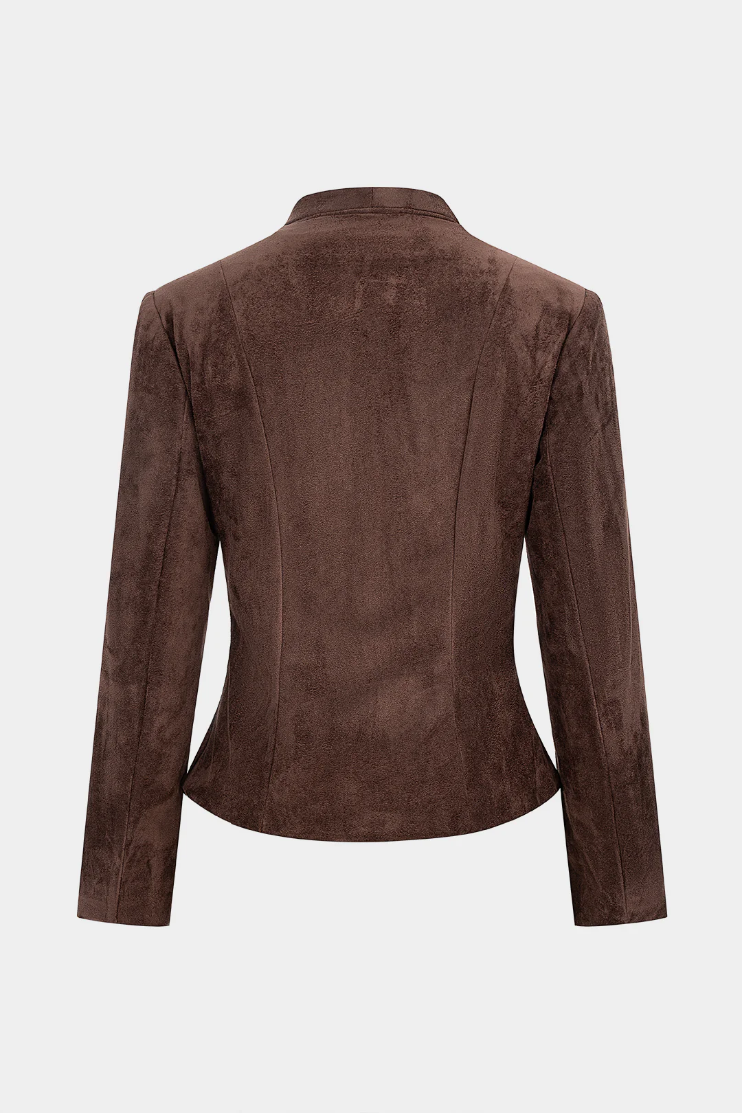 Suede Button Long Sleeve Jacket - Weenar