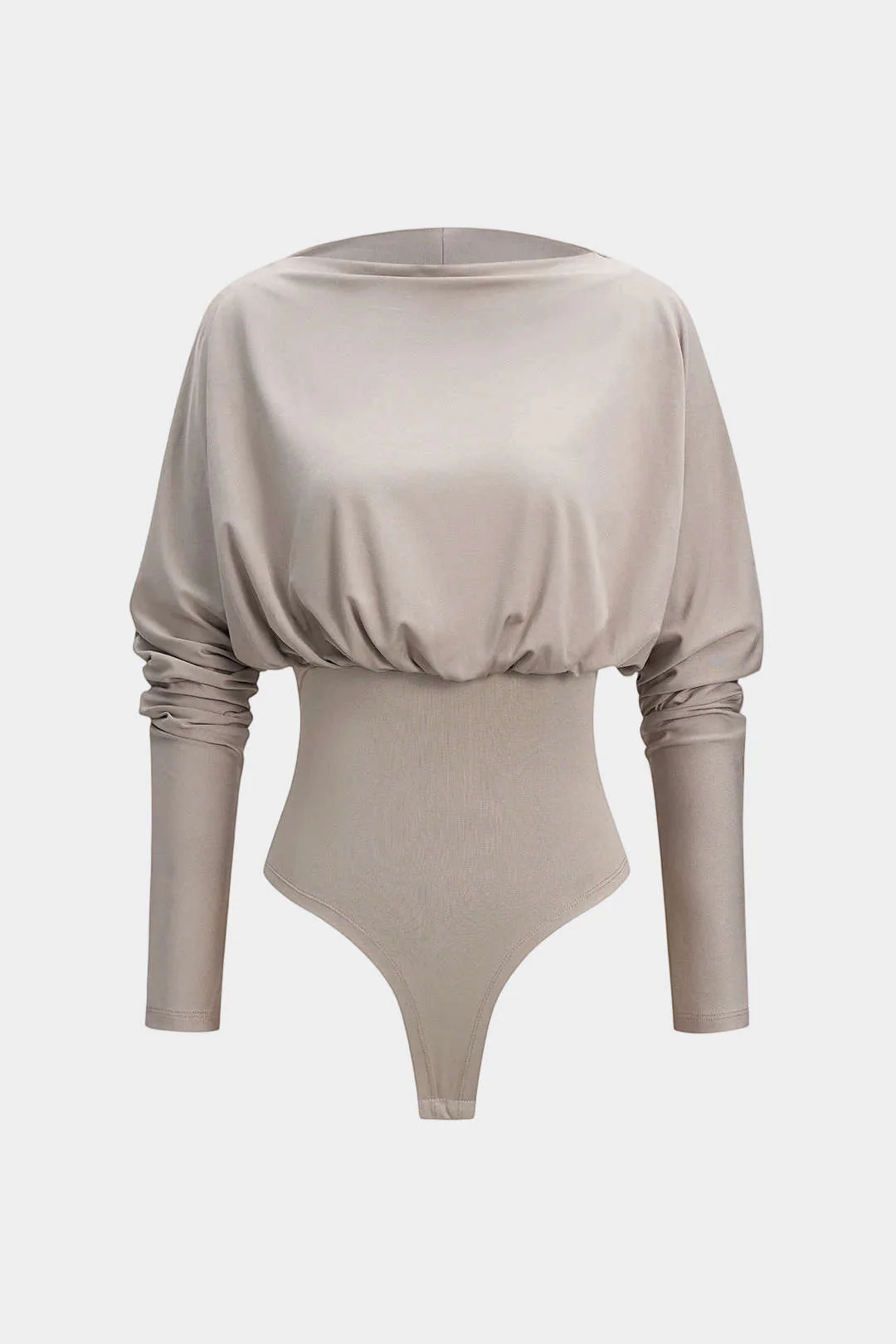 Boat Neck Gigot Long Sleeve Bodysuit - Weenar