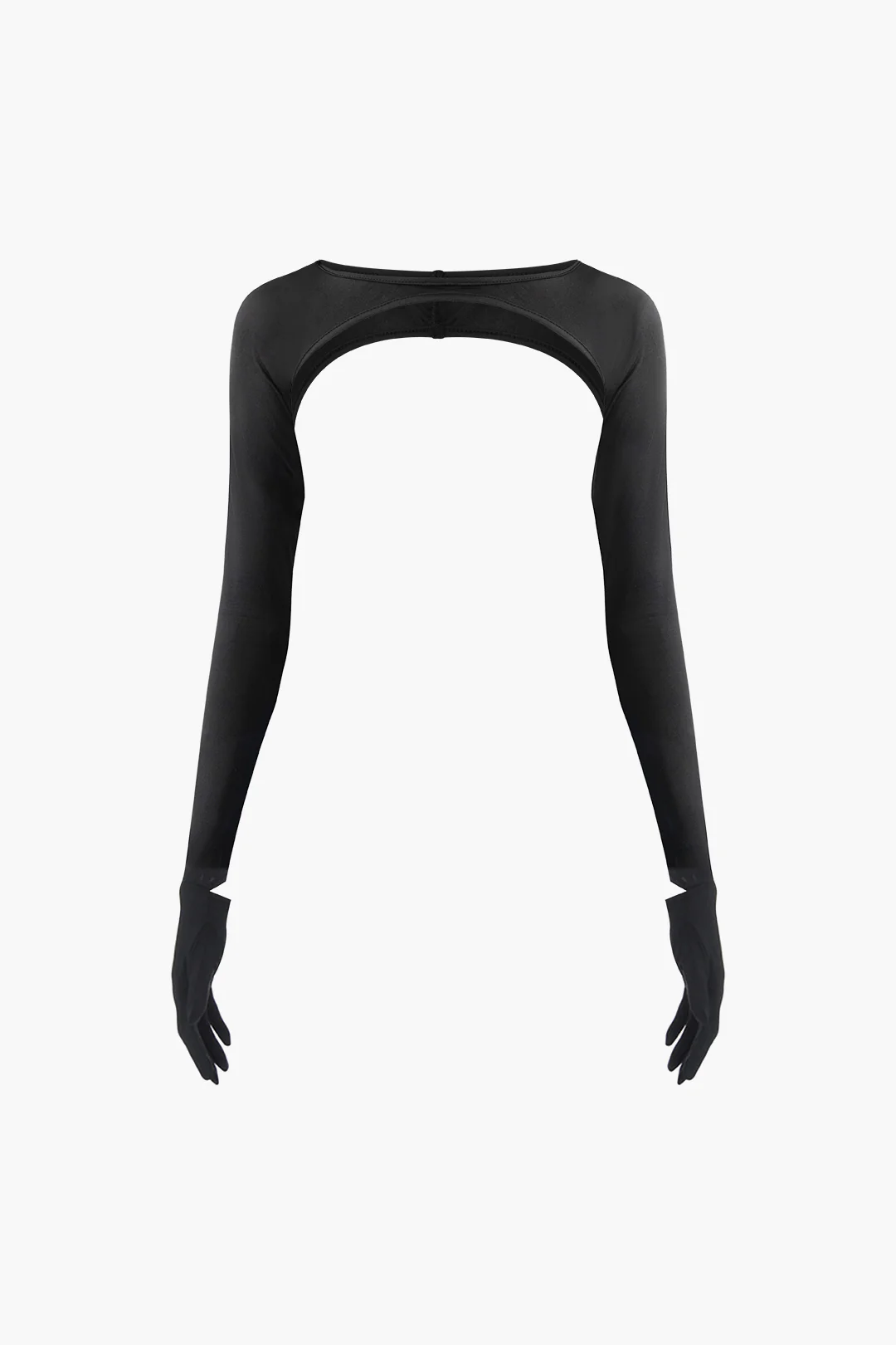 Mesh Slip Long-Sleeve Top With Finger Gloves - Weenar