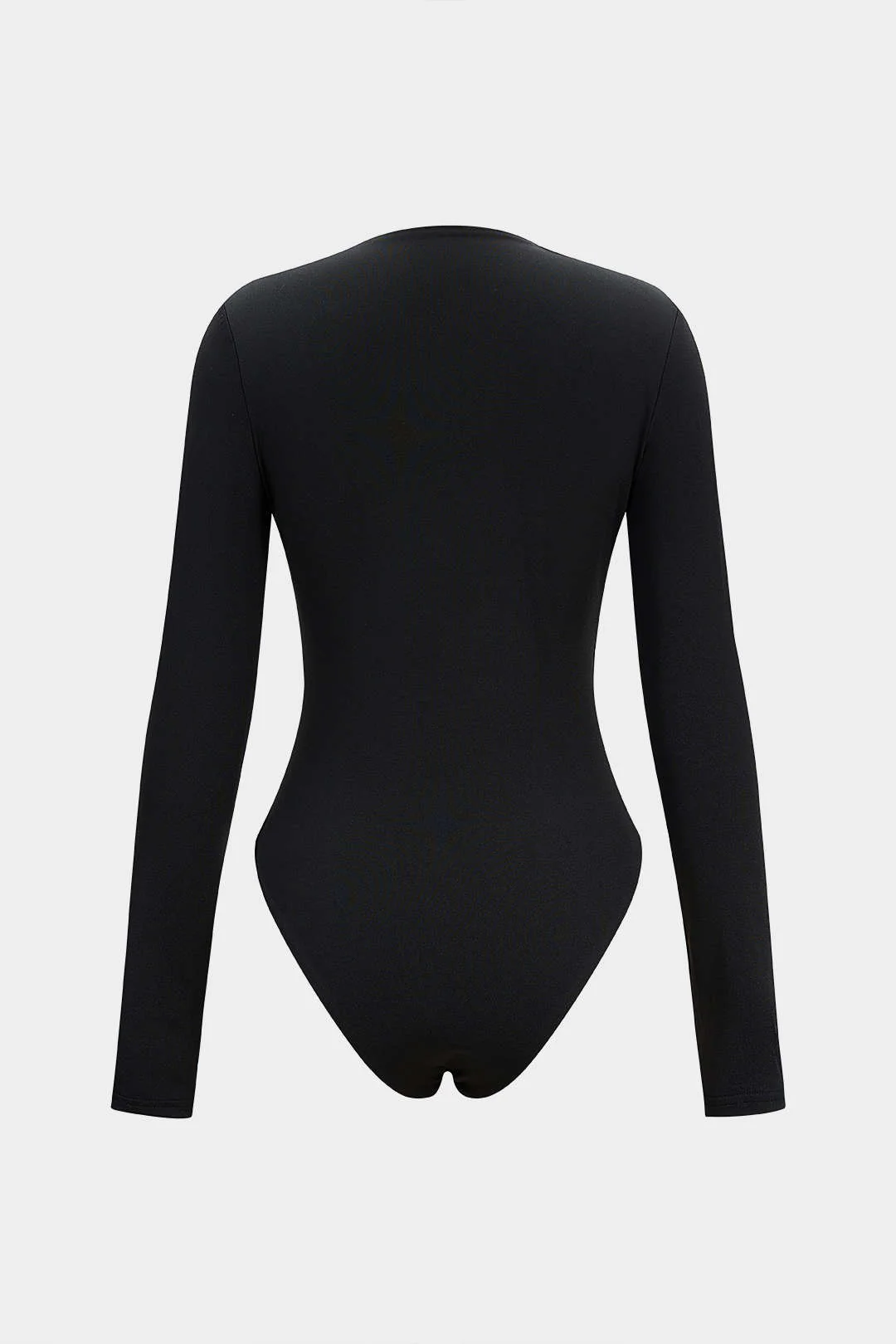 Metallic Cut Out Long Sleeve Bodysuit - Weenar