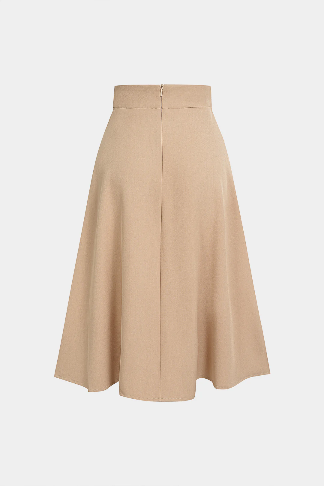 Pleated Zipper High Waist Skirt - Weenar