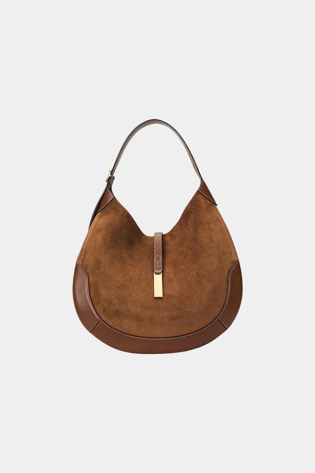 Suede Patchwork Shoulder Bag - Weenar