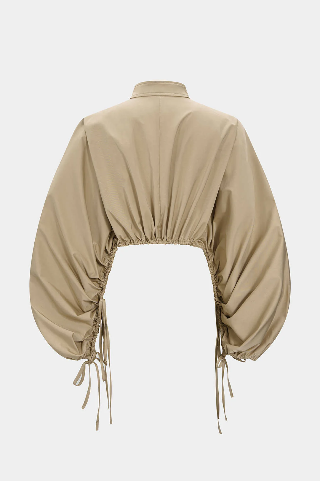 Tie-Up Ruched Long-Sleeve Jacket - Weenar