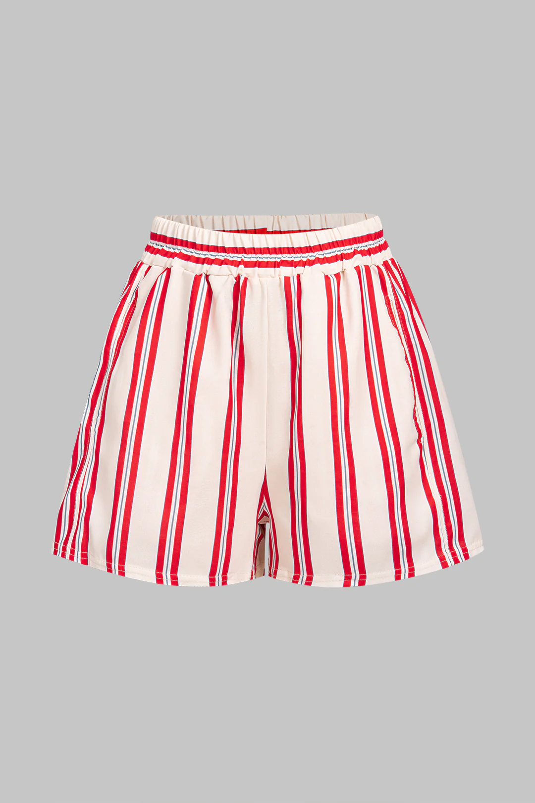 Striped Wide Leg Shorts - Weenar
