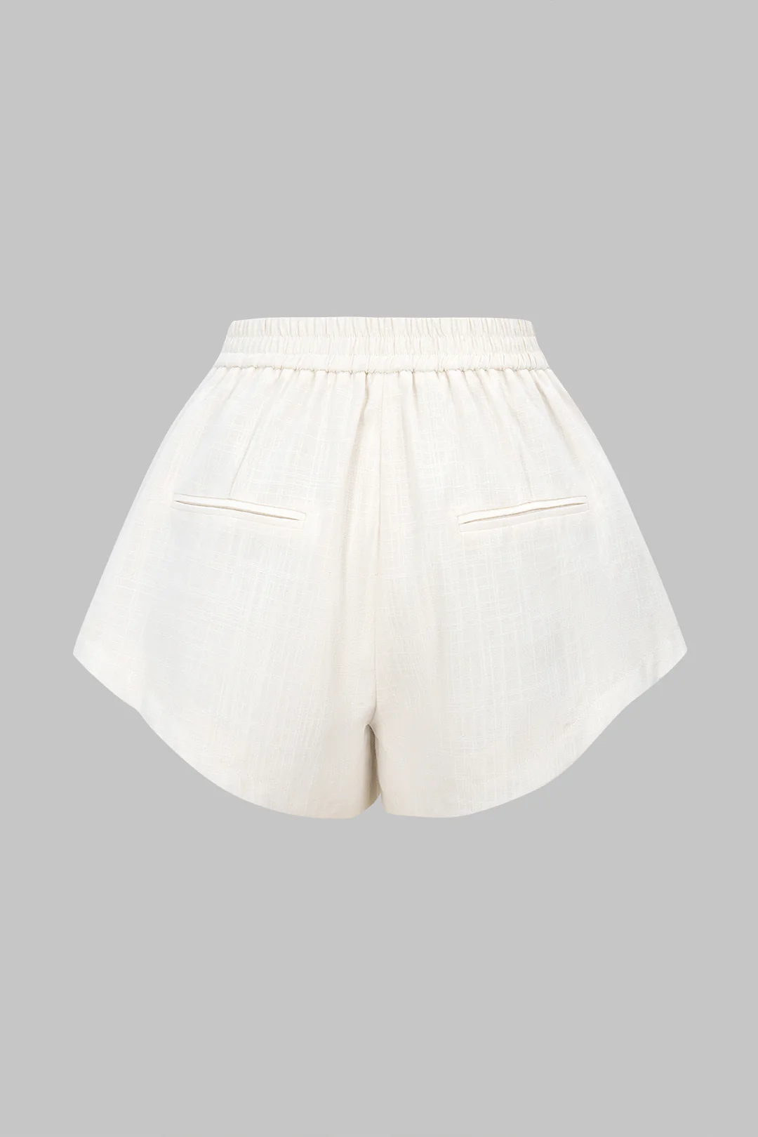 Shirred Waistband Wide Leg Shorts - Weenar