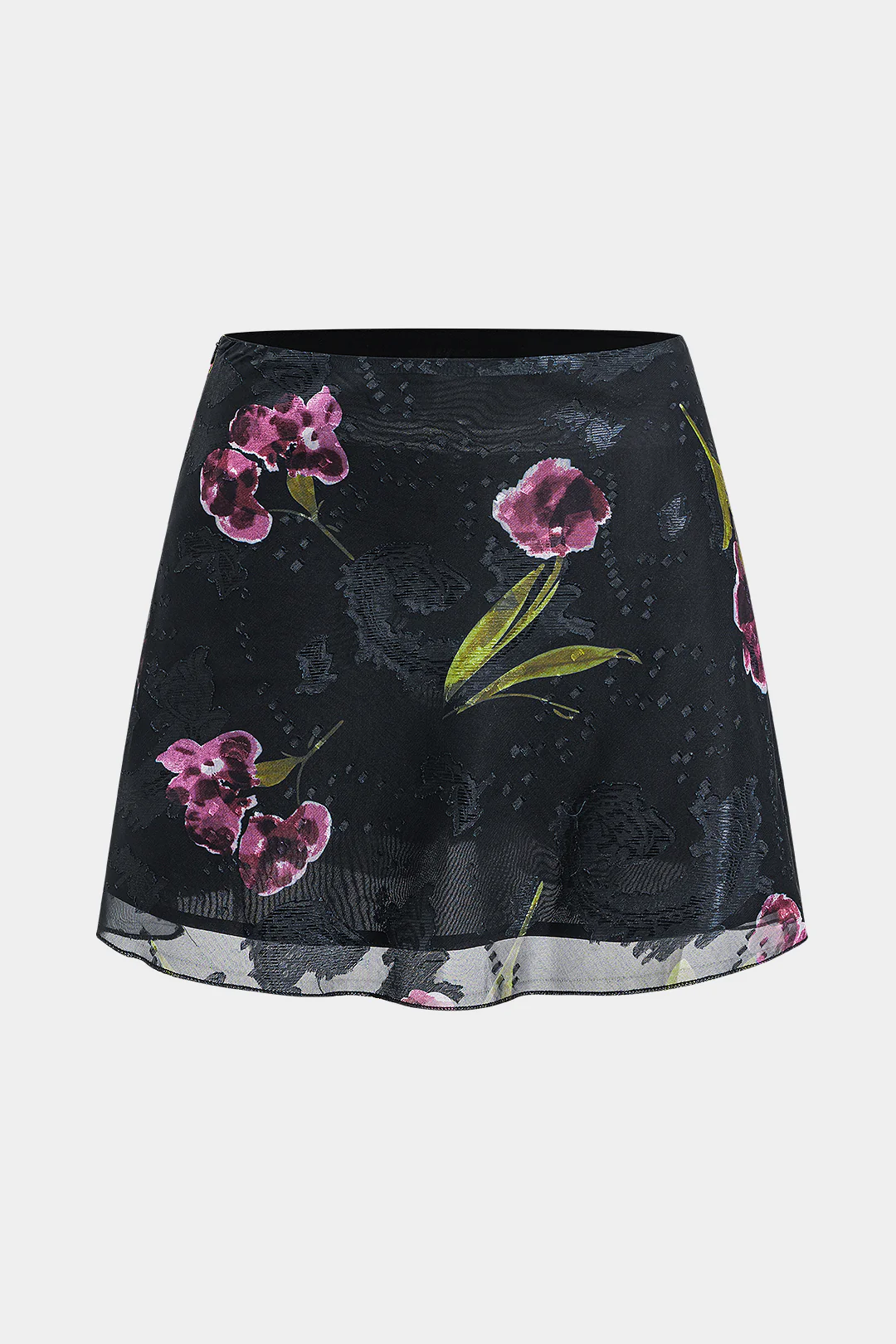 Floral Print Chiffon Skirt - Weenar