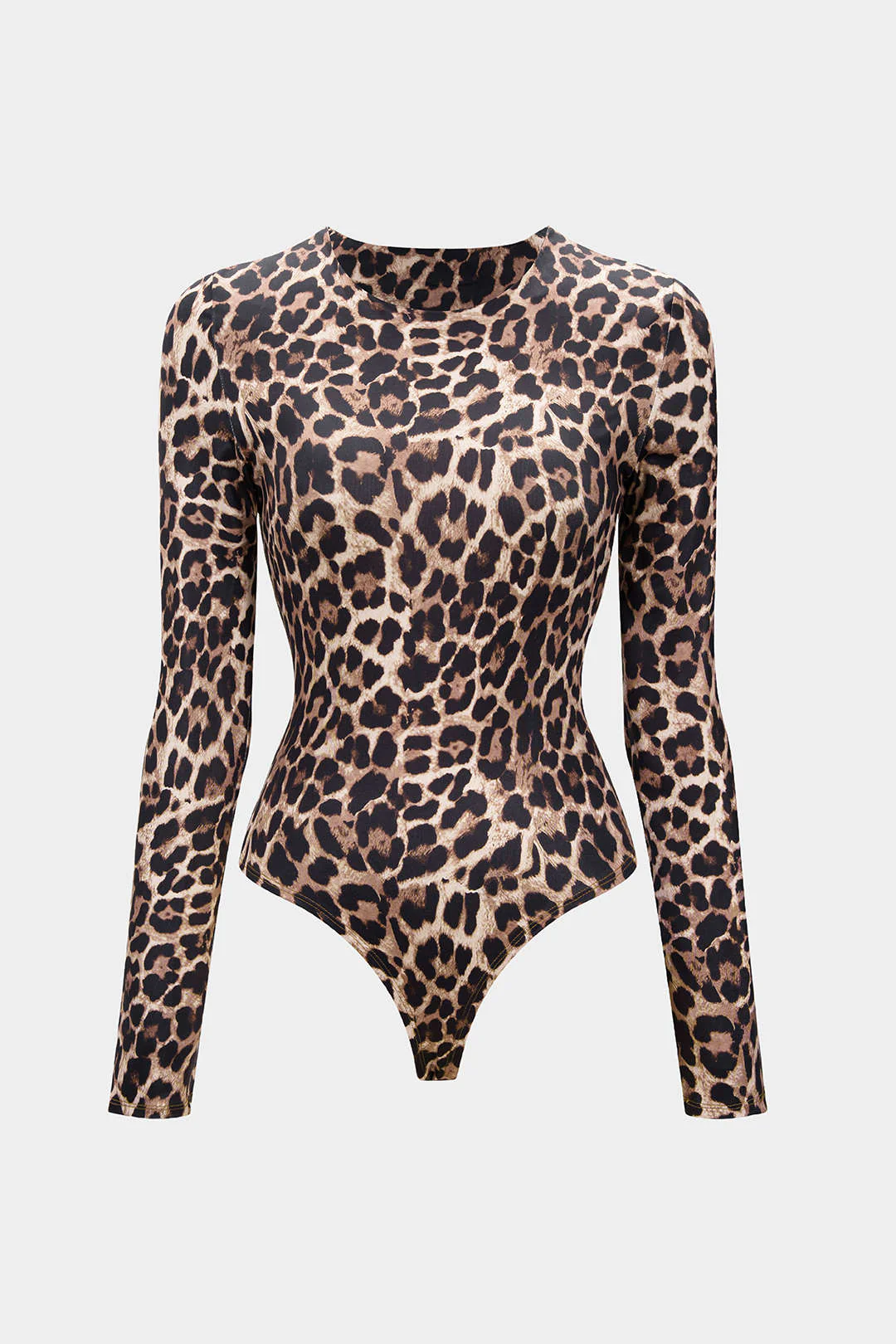 Leopard Print  Long Sleeve Bodysuit - Weenar