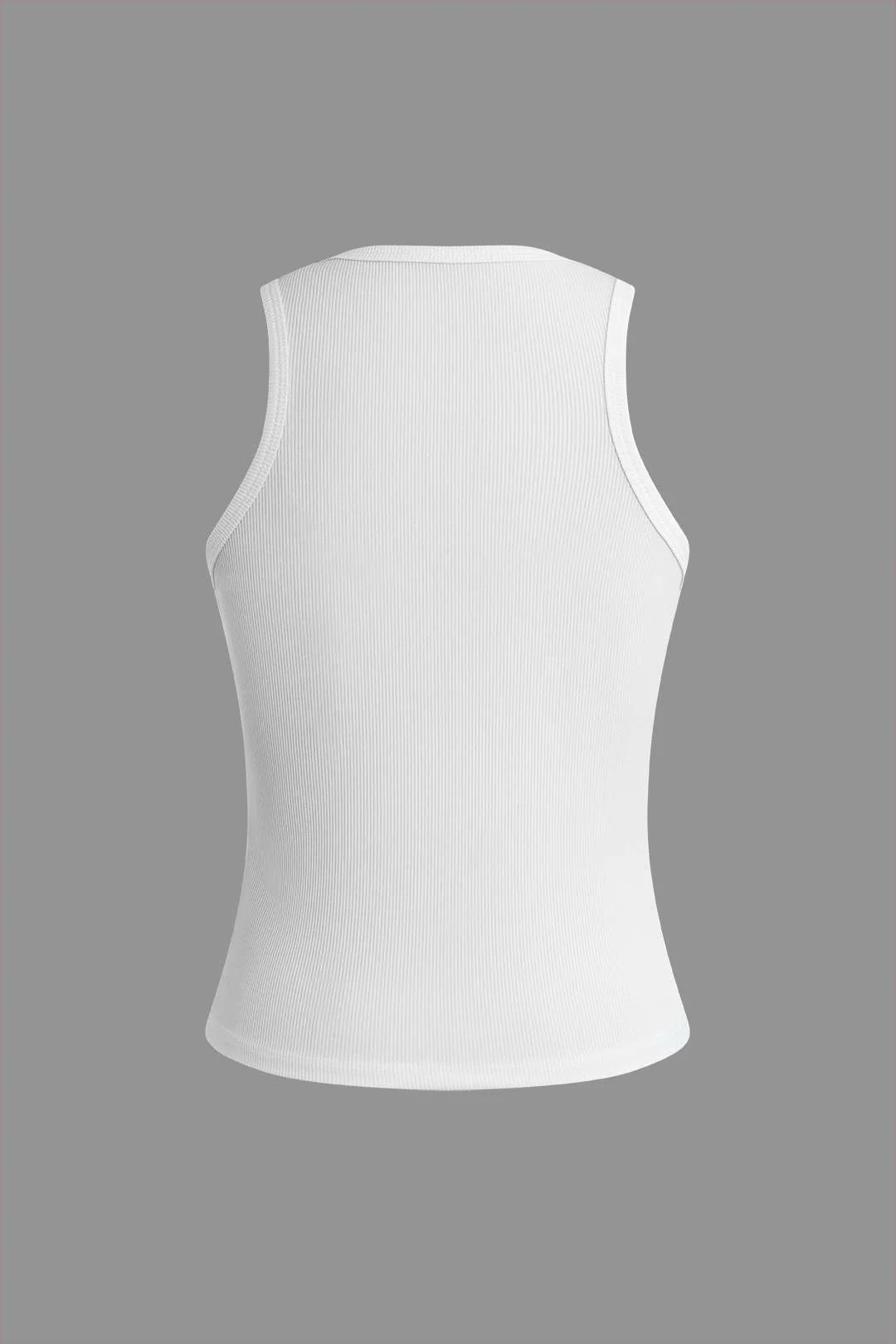 Embellished Ruched Tank Top - Weenar