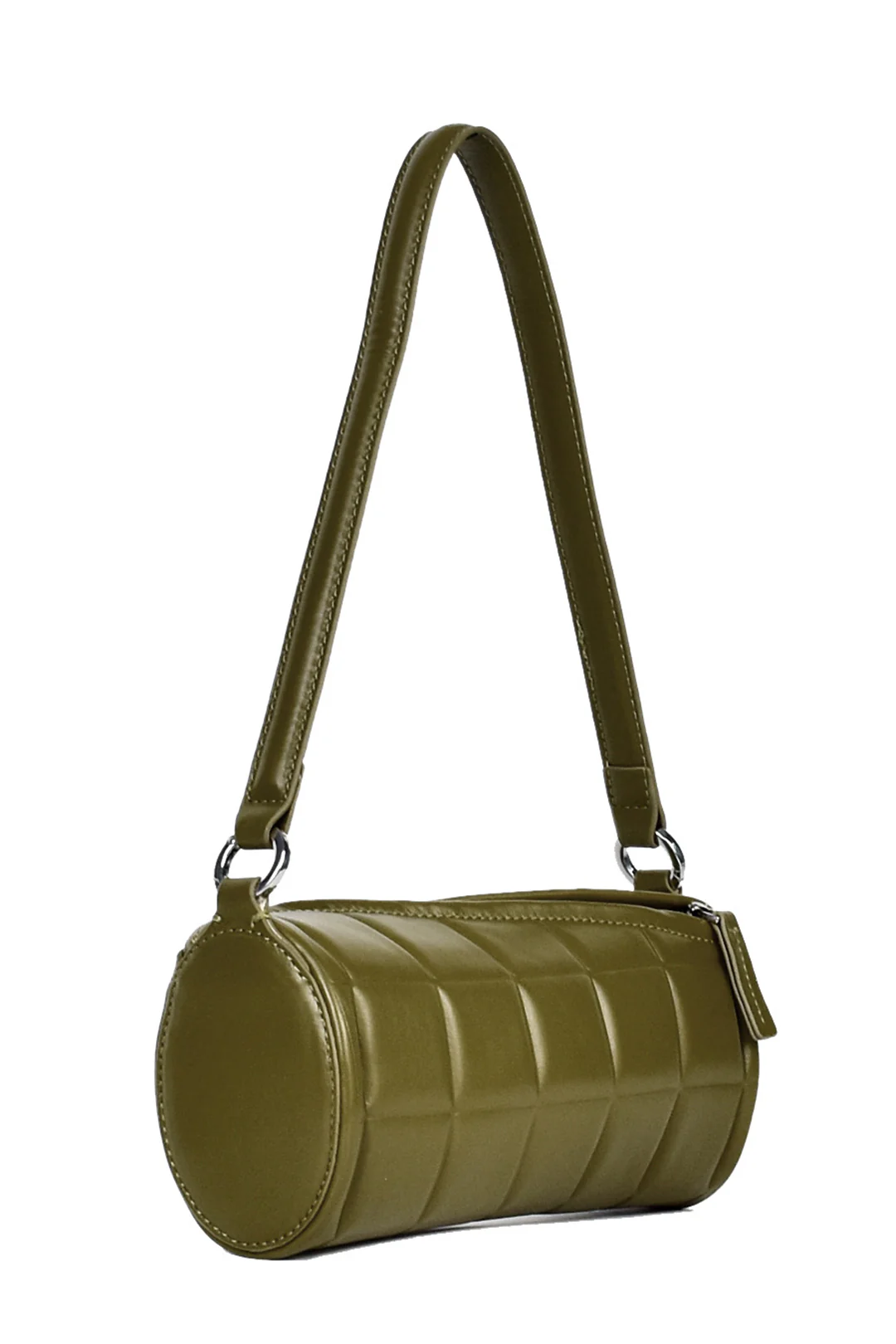 Faux Leather Zipper Shoulder Bag - Weenar