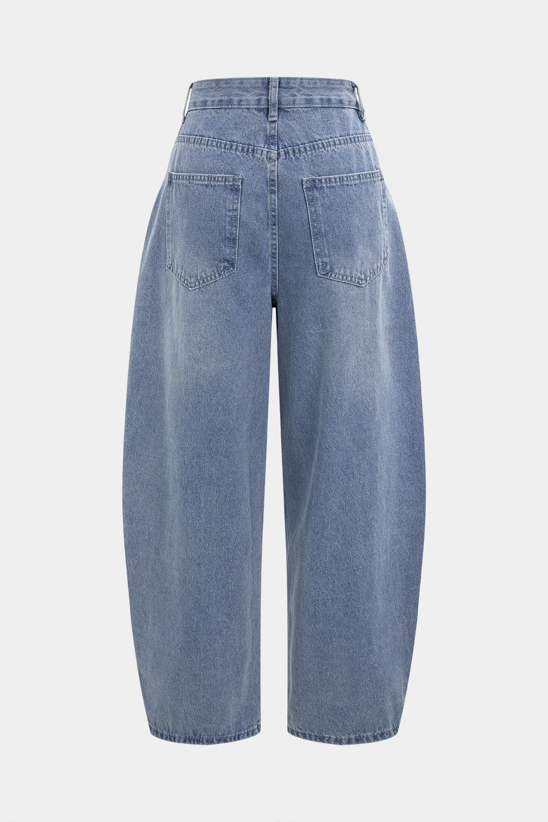Denim Pocket Ruched High Waist Jeans - Weenar