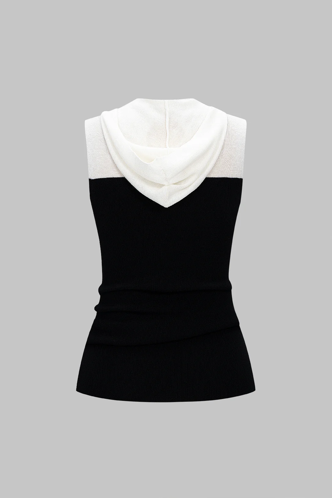 Contrast Cut Out Hooded Tank Top - Weenar