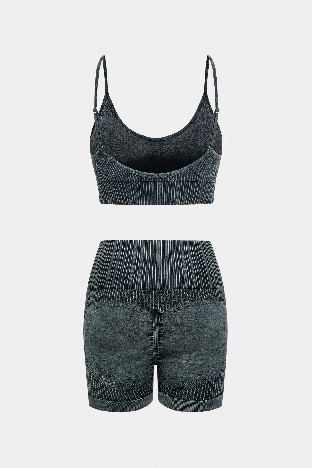 Solid Backless Cami Top And Shorts Set - Weenar