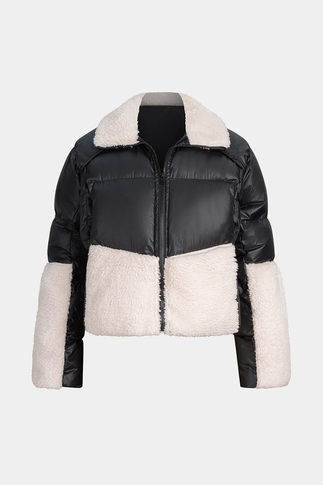 Wool Splicing Patchwork Puffer - Weenar