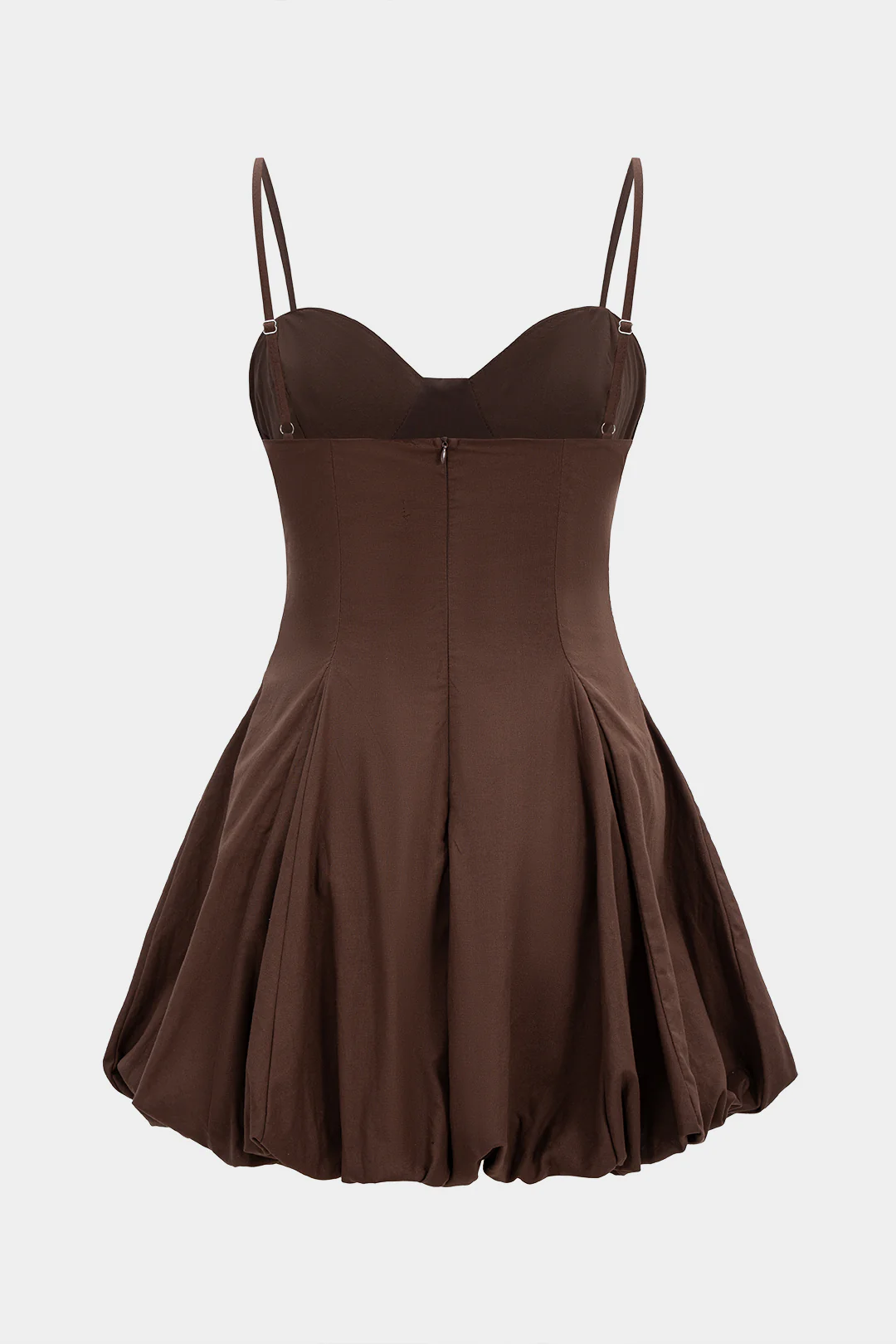Ruched Zipper Slip Sleeveless Mini Dress - Weenar