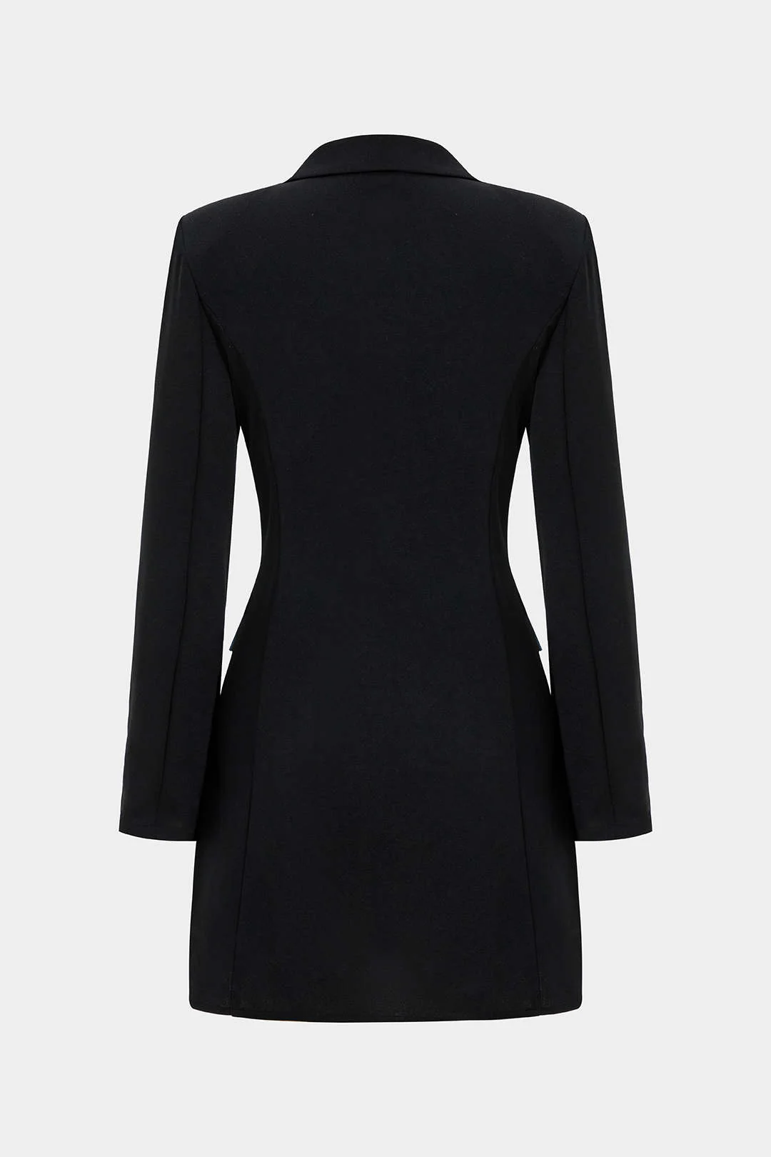 Denim Patchwork Long Sleeve Blazer Suit Mini Dress - Weenar