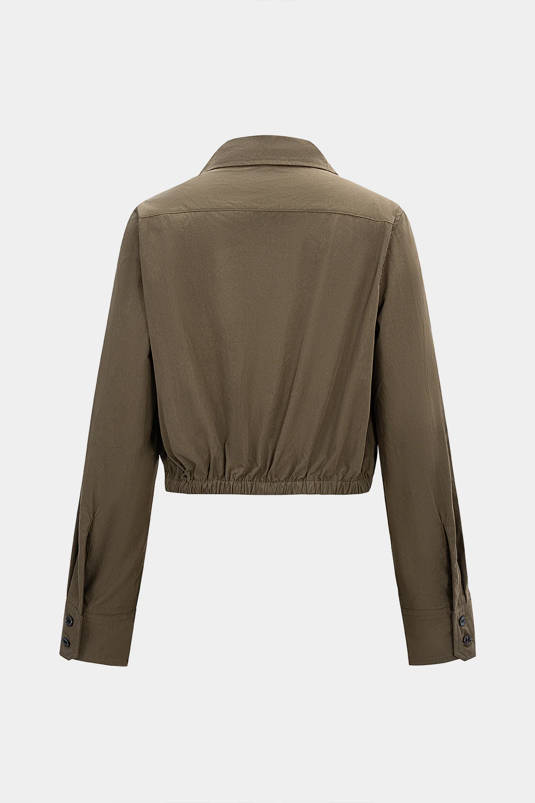 Ruched Pocket Long-Sleeve Top - Weenar