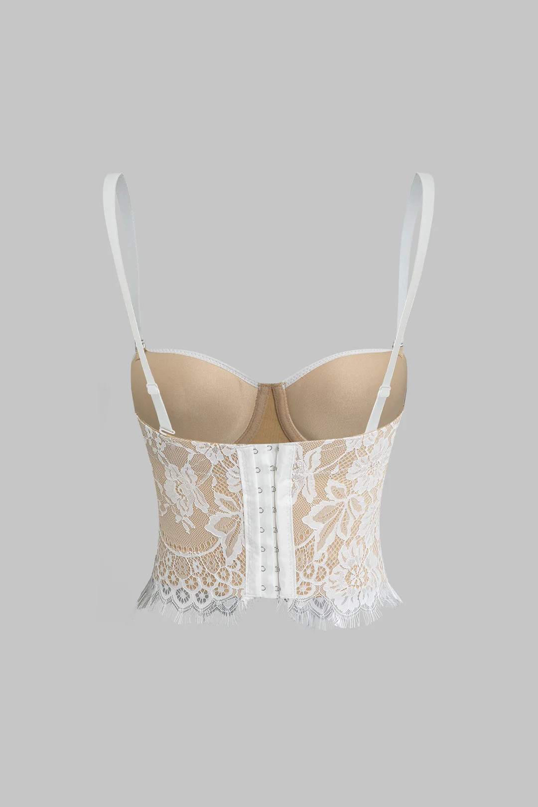Hook And Eye Lace Bustier Cami Top - Weenar