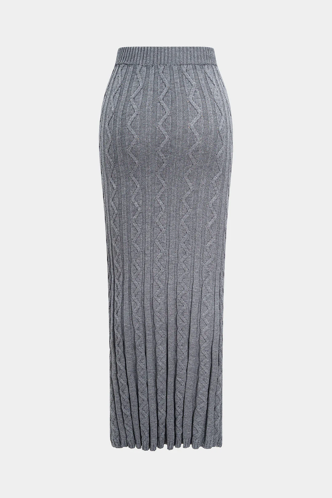 Knit Texture Tie-Up Skirt - Weenar