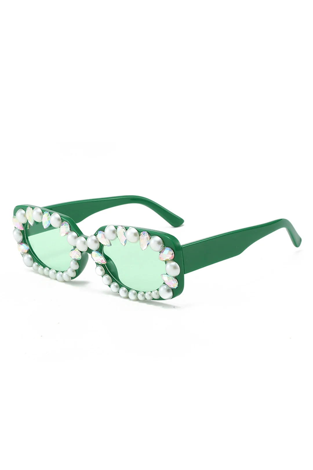 Pearl Diamond Decor Sunglasses - Weenar