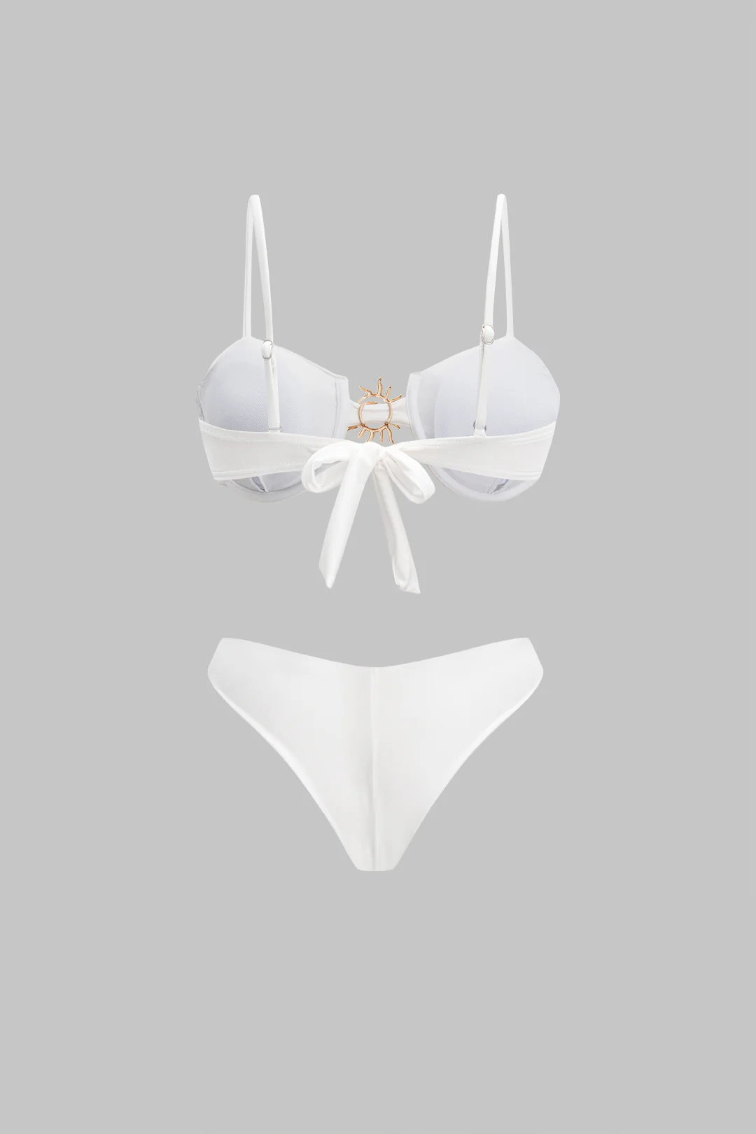 Metallic Tie Back Bikini Set - Weenar